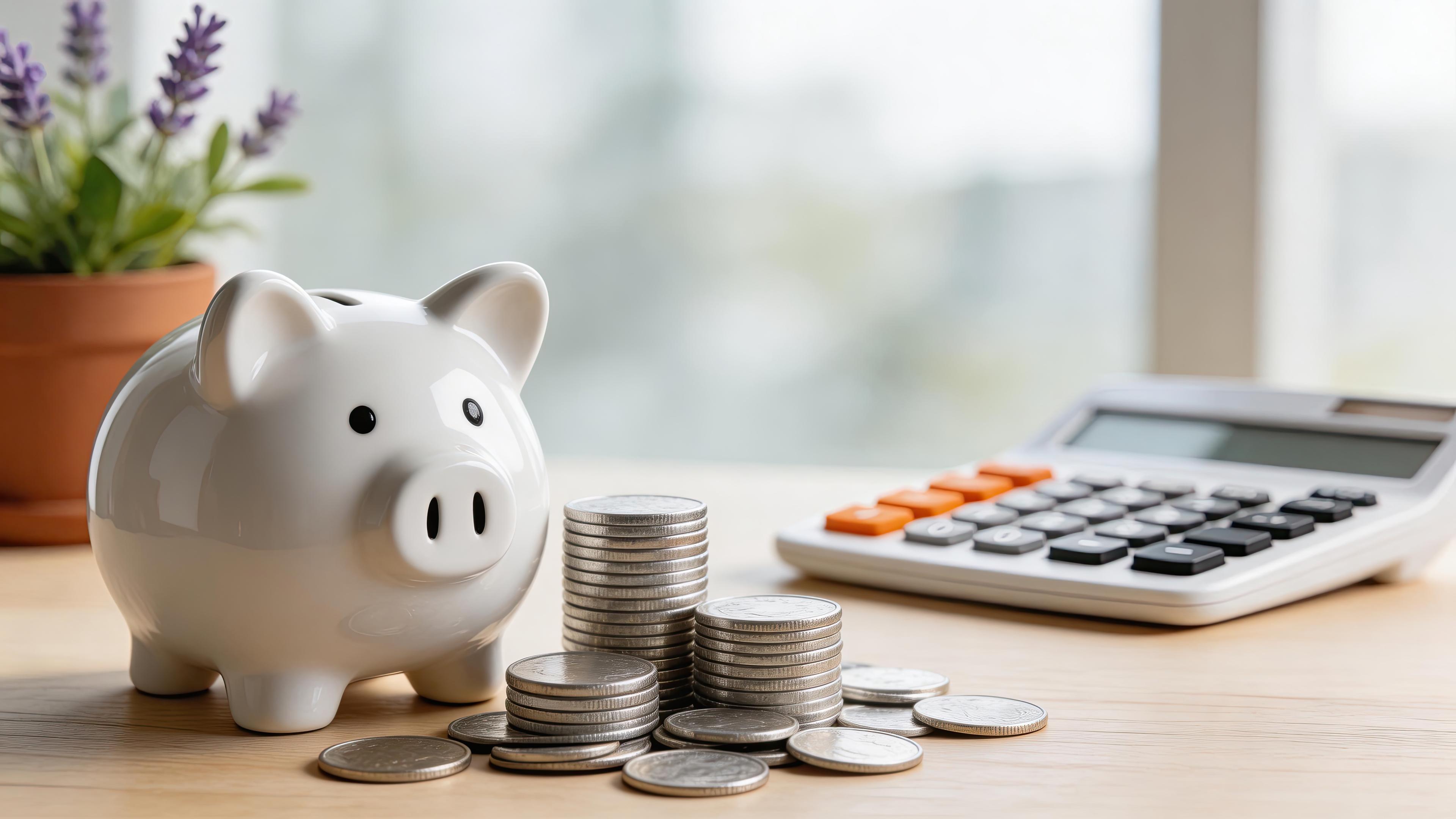 Piggy bank and calculator signifying how to pay for mental health treatment