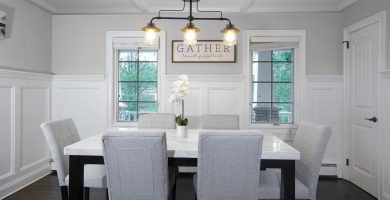 Bright, welcoming dining room in a BlueCrest Counseling supportive housing residence